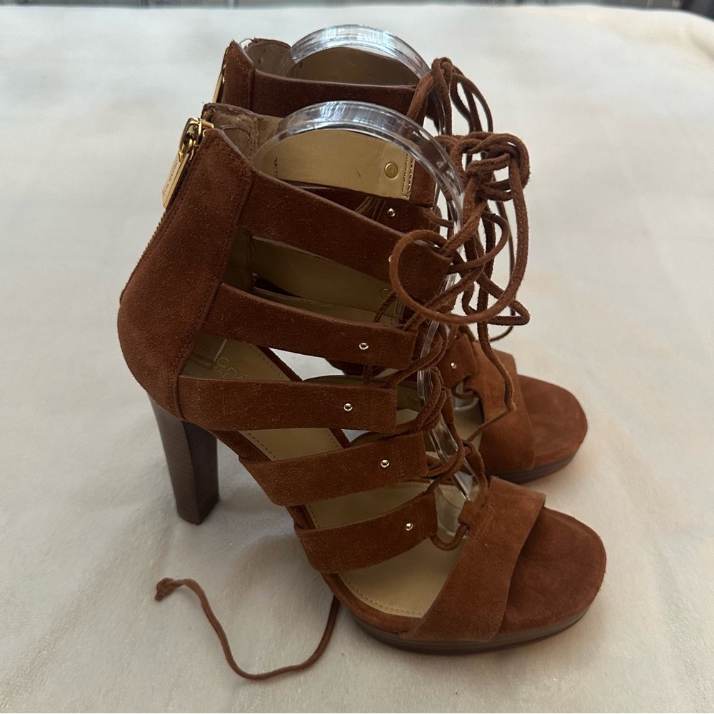 Michael Kors Brown Sofia Platform Gladiator Sanda… - image 6